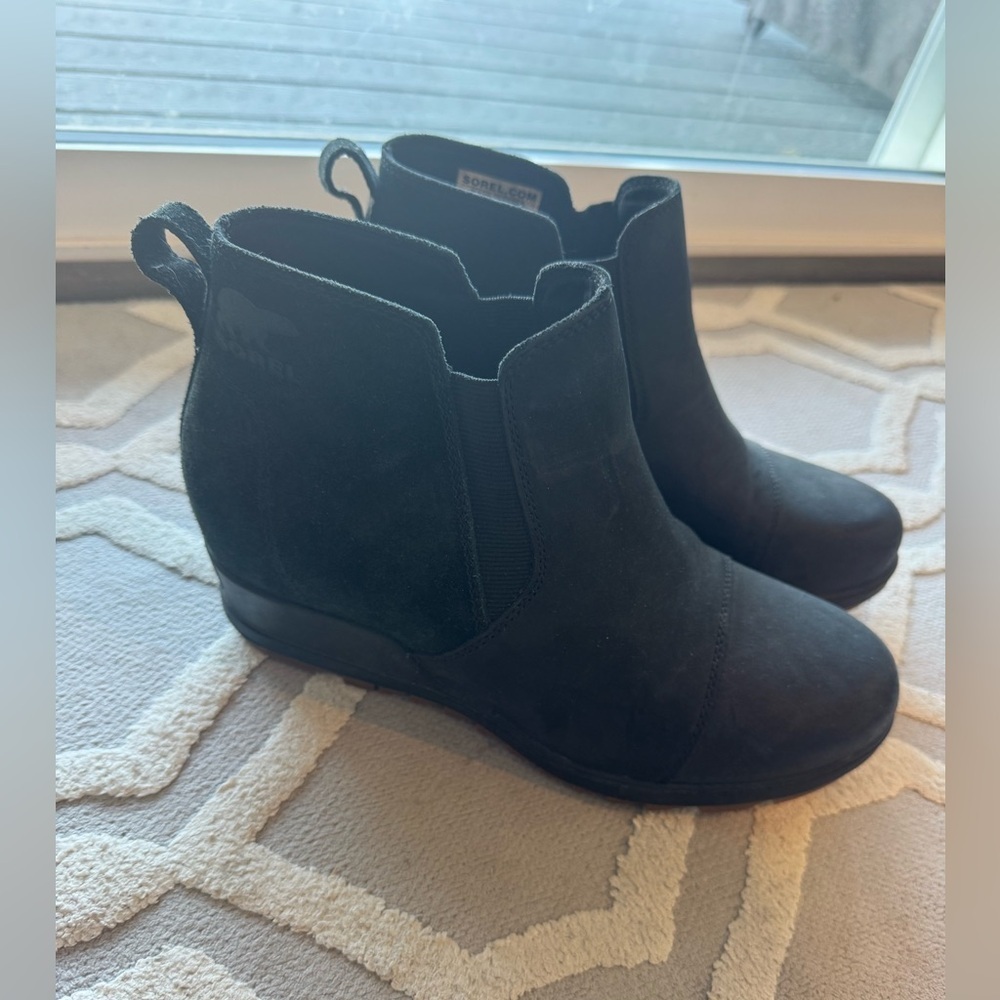 Sorel Black Waterproof Chelsea Ankle Boots Women’s 9 - Picture 3 of 7